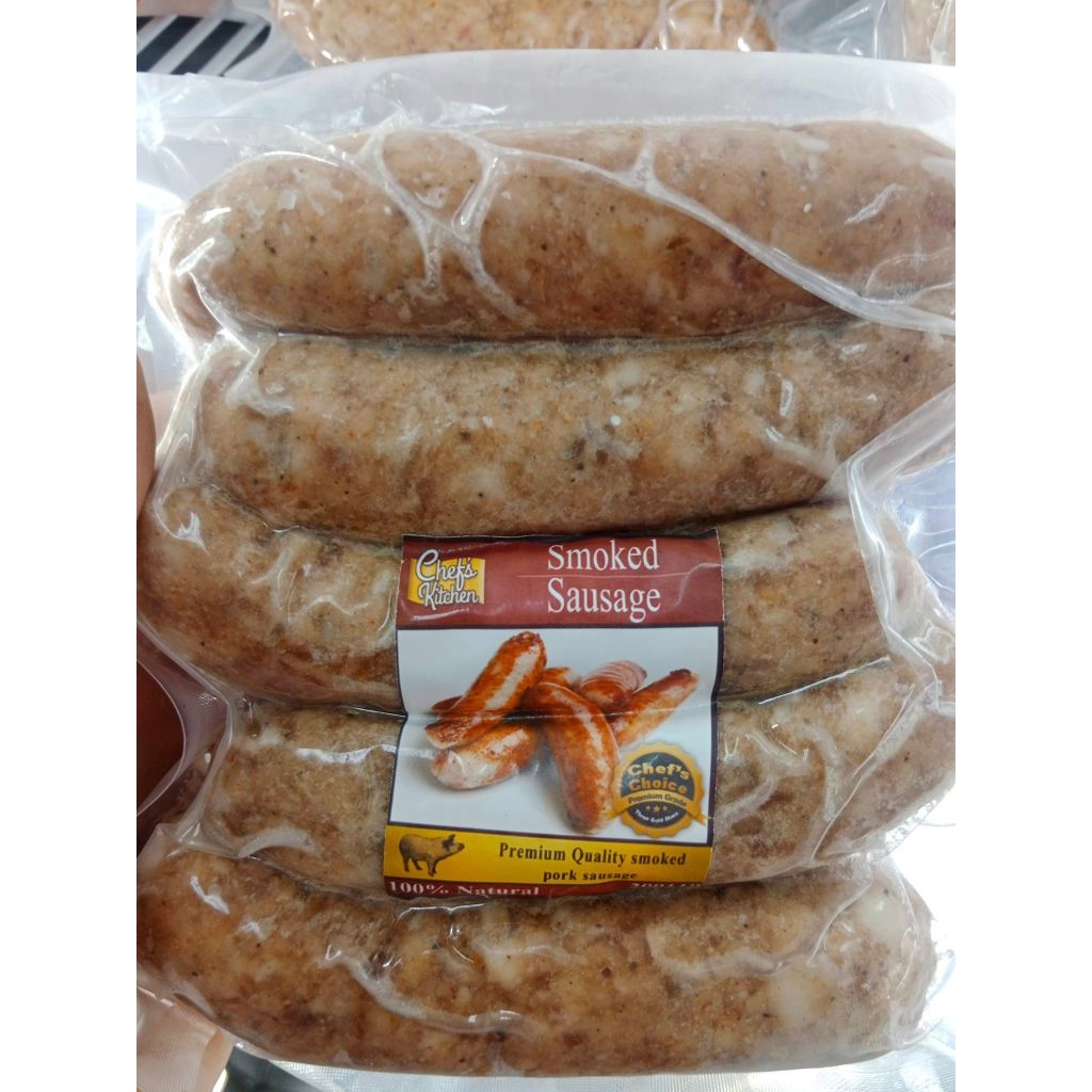 CHEF'S KITCHEN * 2KG FREEZER PACK * Homemade Smoked Sausage  INC. POLY BOX AND FROZEN GEL PACK 2000g