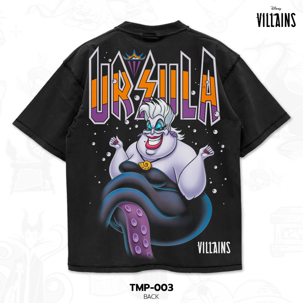 Power 7 Shop เสื้อยืดการ์ตูน ลาย "Ursula" ดิสนีย์ คอลเลคชั่น "Disney Villains" (TMP-003) — صورة 4