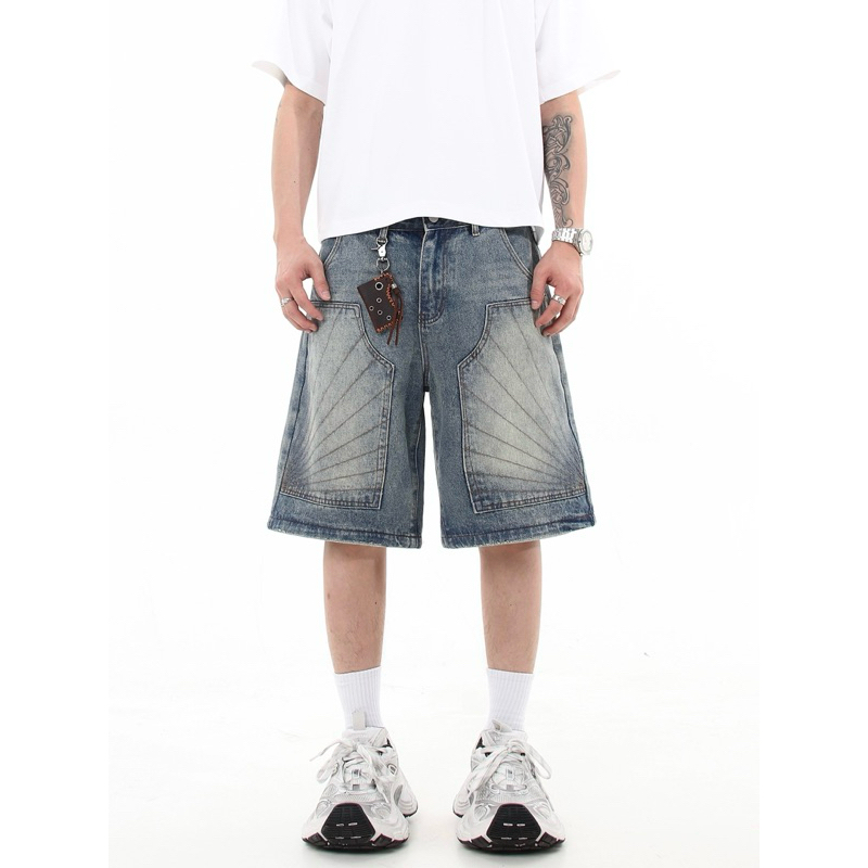 กางเกงยีนส์ขาสั้นผู้ชาย workwear jorts