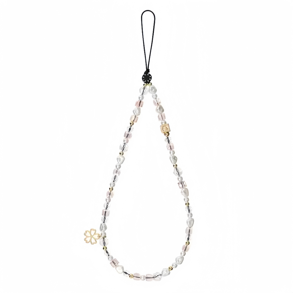 CASETiFY High Version Sakura Phone Chain High Beauty Wrist Hanging Jewelry Pearl Bead Phone Case Hanging Rope