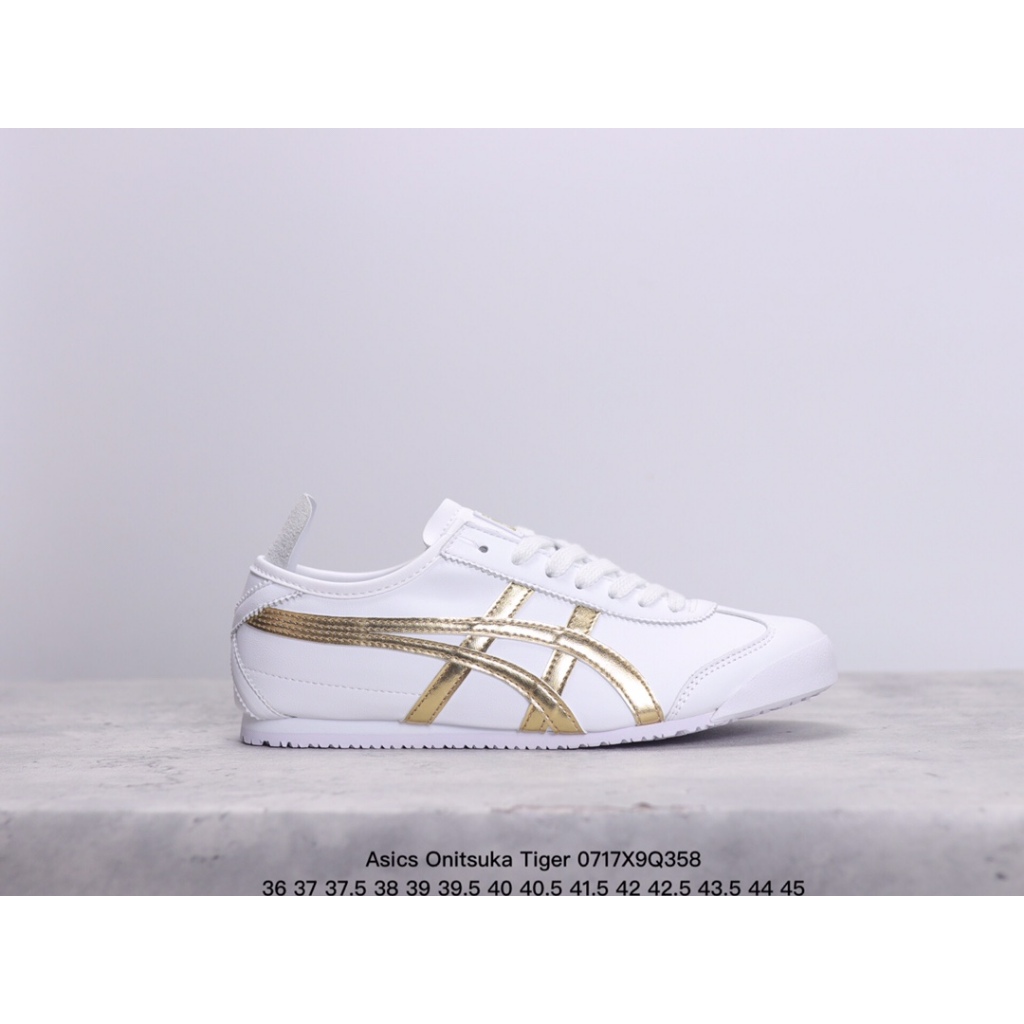 Onitsuka Tiger MEXICO 66 รองเท้าผ้าใบ, รองเท้าผู้ชายและผู้หญิง Platinum ขนาด: 36-45