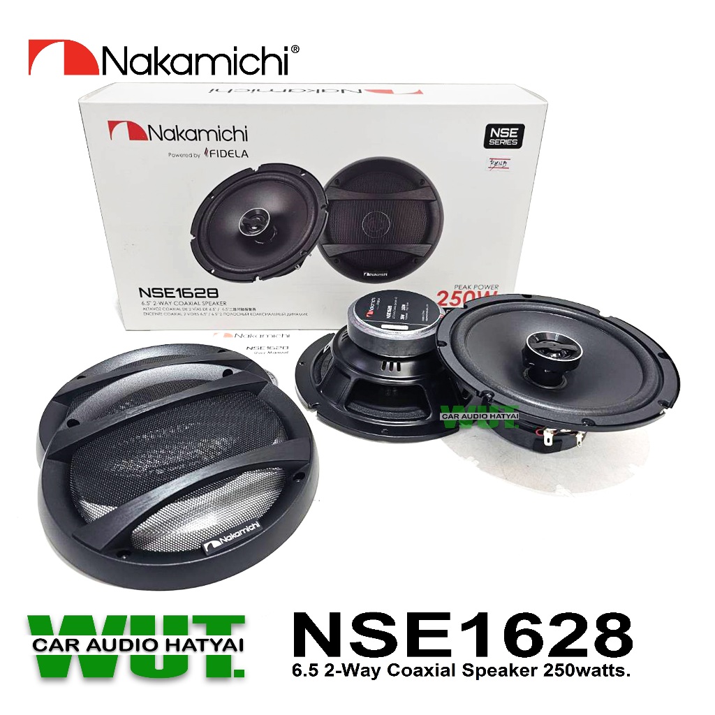 Nakamichi เครื่องเสียงรถยนต์ลำโพงเสียงกลางแหลม 6.5 นิ้ว 2ทาง 2Way (แกนร่วม) 250วัตต์ Nakamichi รุ่น 