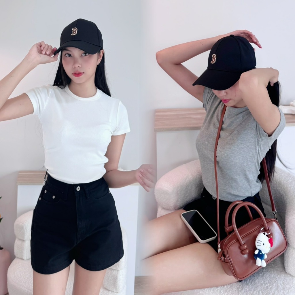 เสื้อยืด Nammon Jeans  A20-A28 เสื้อยืดผ้าร่องใส่สบาย ผู้หญิง