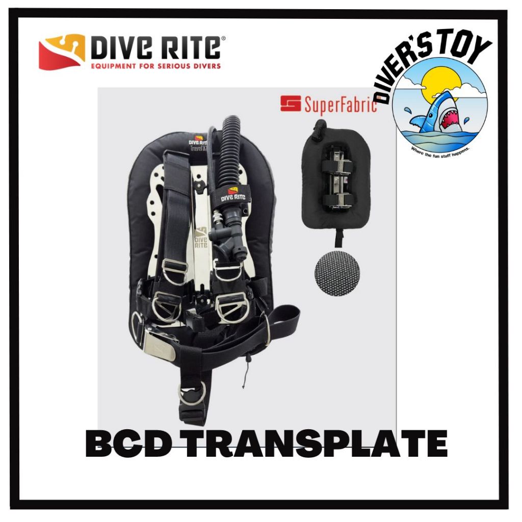 BCD TRANSPLATE XT - Black - Dive Rite (SuperFabric)