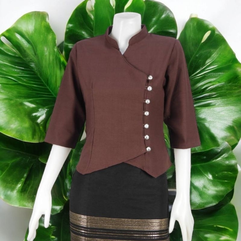 เสื้อผ้าฝ้ายชินมัย คอจีนแบบป้าย อก36-48นิ้ว แขนสามส่วน ทรงสวยงานตัดเย็บปราณีต มี5สีให้เลือกค่ะ ราคา ถูกที่สุด ดีลบีเคเค