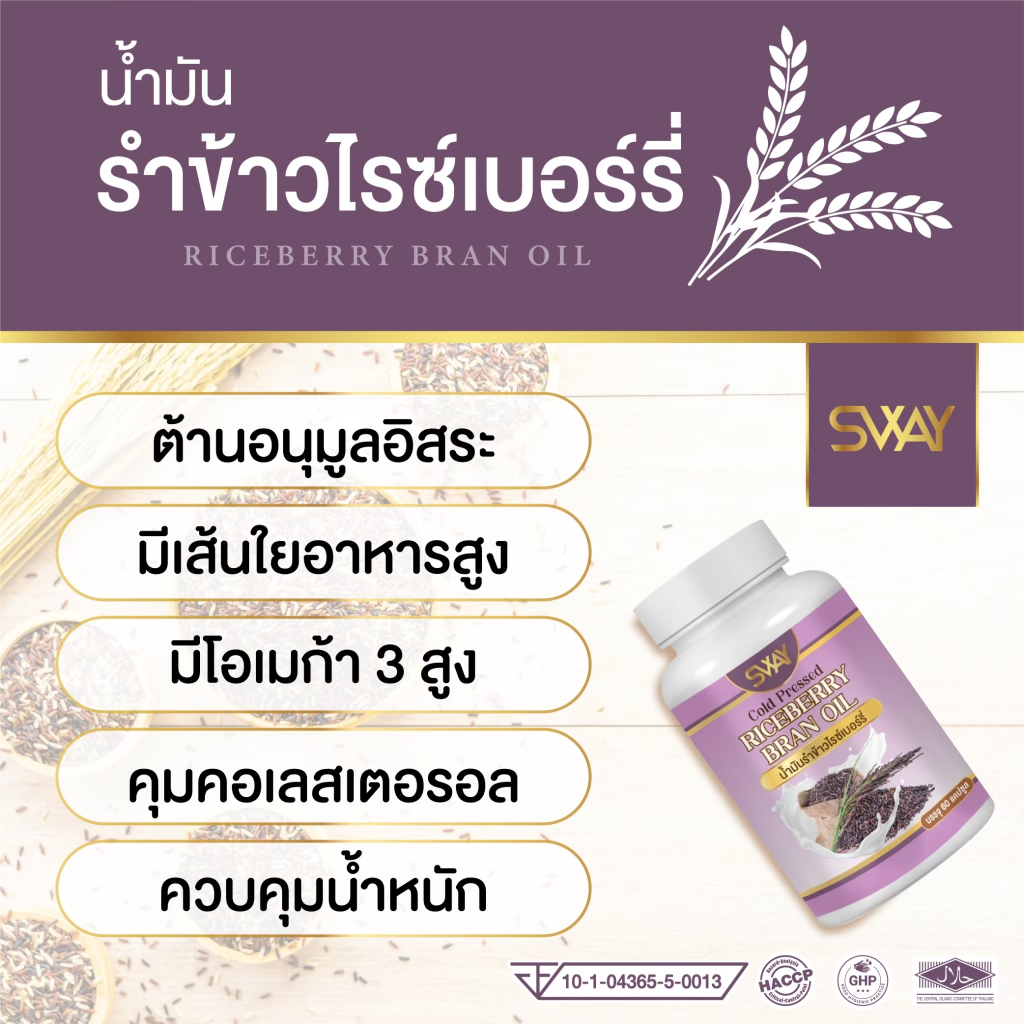 น้ำมันรำข้าว ไรซ์เบอร์รี่สกัดเย็น (Rice Bran Oil) เม็ดซอฟเจล ส่งตรงจากโรงงาน - รูปที่ 7