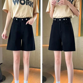 💥YH#3573💥มีไซซ์ S-5XL💥กางเกงยีนส์ สไตล์เกาหลี ผ้ายีนส์แท้ เอวสม็อคปรับกระดุม ตกแต่งเย็บปลายขา