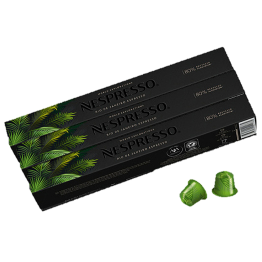 Nespresso WORLD Explorations Rio De JANEIRO Espresso Ground 30Capsules เนสเพรสโซ กาแฟคั่วบด แคปซูล
