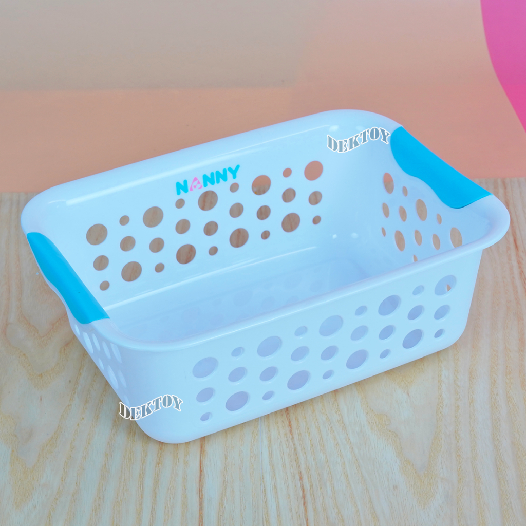 1 ใบ NANNY แนนนี่ ตะกร้าพลาสติกแนนนี่ ตะกร้าใส่ของเอนกประสงค์ - รูปที่ 4