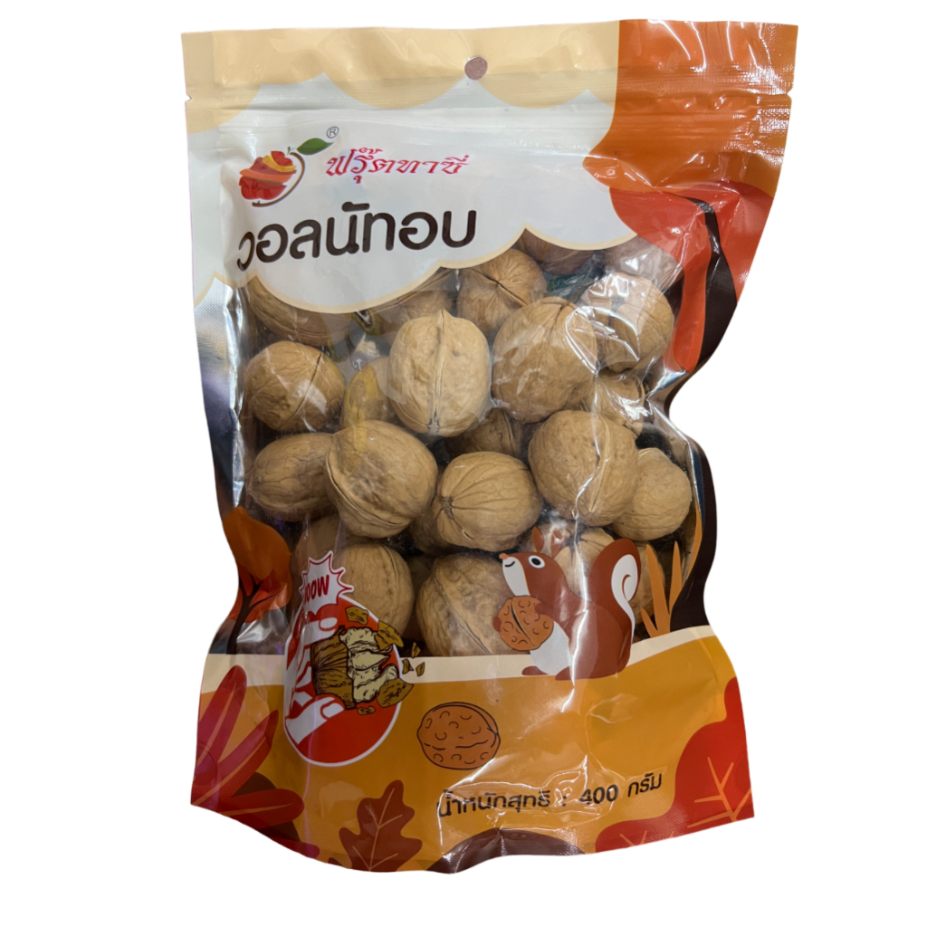 วอลนัท อบพร้อมทาน รสธรรมชาติ 400 กรัม (roasted walnuts) วอลนัทอบ ถั่ววอลนัท ถั่ว ธัญพืช