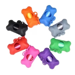 👍กล่องเก็บถุงขยะเก็บอึ แบบพกพา แบบกระดูก มm ราคาถูก มาก สะดวกสุดๆ Poop Trash Bag Holder Dispenser Carrier