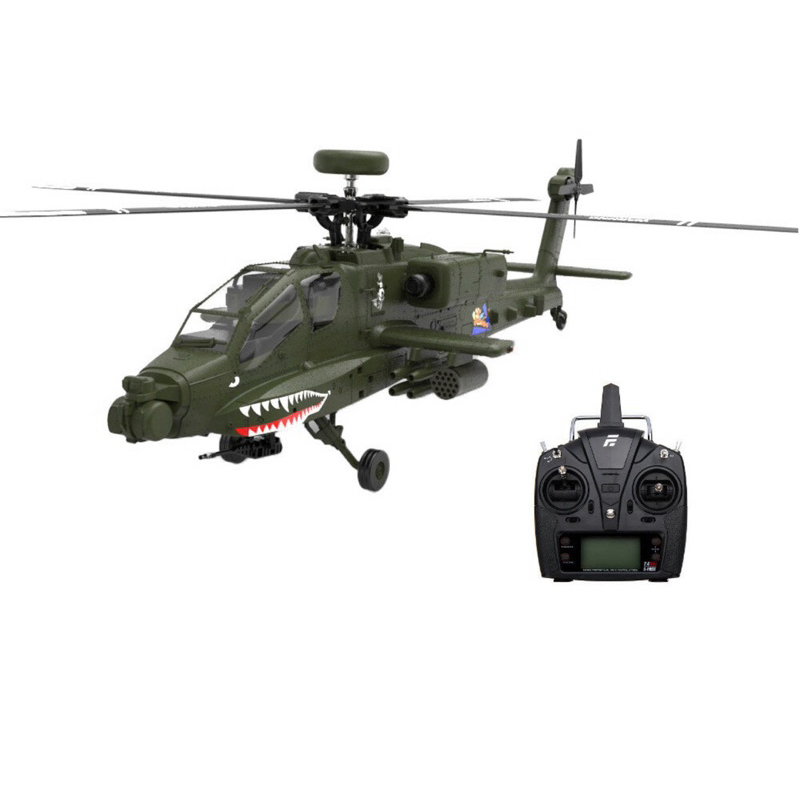 เฮลิคอปเตอร์YU XIANG E250 F11 Apache AH-64 6CH6AxisมีGyro มอเตอร์บัสเลสหน้า/หลังระบบไฟฟ้าแบตเตอรี่ชา