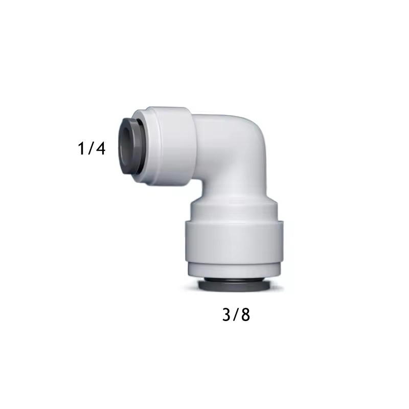 ข้องอ ข้อต่อฉาก 90องศา ลด 2-3หุน ต่อสาย 1/4“ 6.5mm 3/8" 9.5mm  อะไหล่เครื่องกรองน้ำ RO