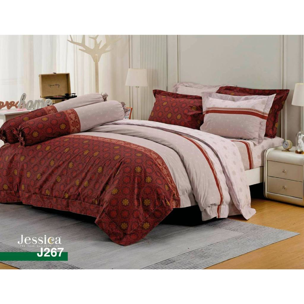 JESSICA (J267-272)ผ้านวม พร้อม ผ้าปู ที่นอน เจสสิก้า 3.5 ฟุต5 ฟุต 6 ฟุต ท+นวมทั้งชุดJ 267 268 269 27
