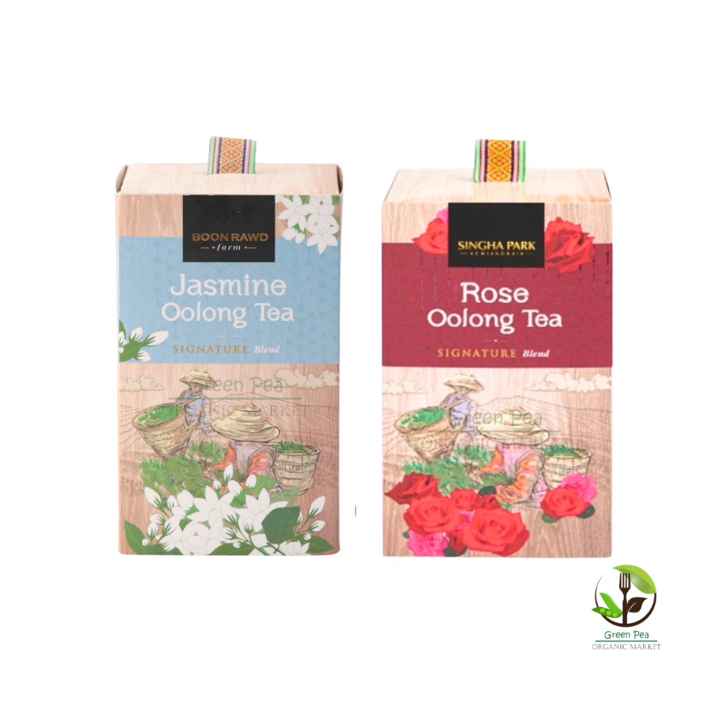 สิงห์ปาร์ค ชามะลิ อู่หลง และ ชากุหลาบ อู่หลง แบบซองชา 20 Tea bags