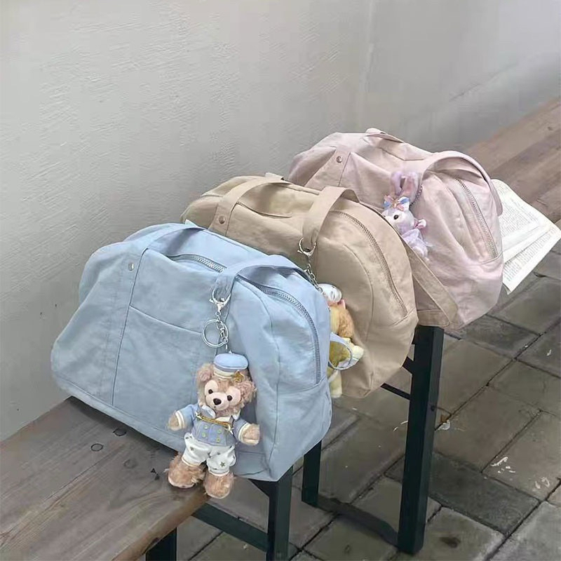 พร้อมส่ง!! กระเป๋าผ้าไนล่อน tote bag ใบใหญ่ จุของได้เยอะ สีอ่อนโทนสุภาพ งานนำเข้า