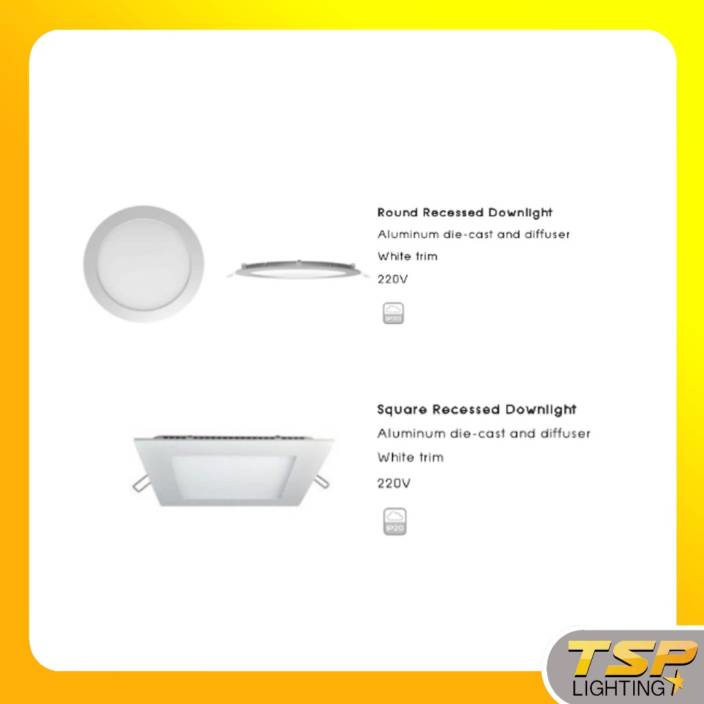 TSP Lighting │ ดาวน์ไลท์ 2/9/12/18 วัตต์ (LED) TSP-DNER