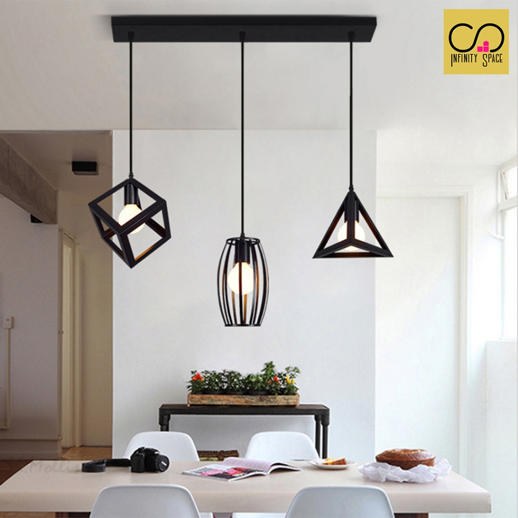 Infinity Space: PDL-M82 โคมไฟห้อยเพดาน โคมไฟลอฟท์ โคมไฟตกแต่งบ้าน คาเฟ่ Pendant Lamp Cafe Loft Style