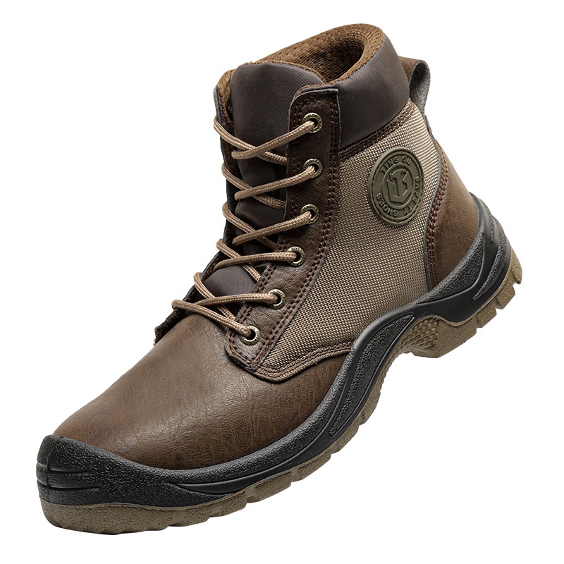 P08 รองเท้าเซฟตี้ safety shoes รองเท้าหัวเหล็กพื้นเหล็ก หนังแท้ พื้น PU เบา สวย คุณภาพสูง รองเท้าเซฟตี้หุ้มข้อ X-Box