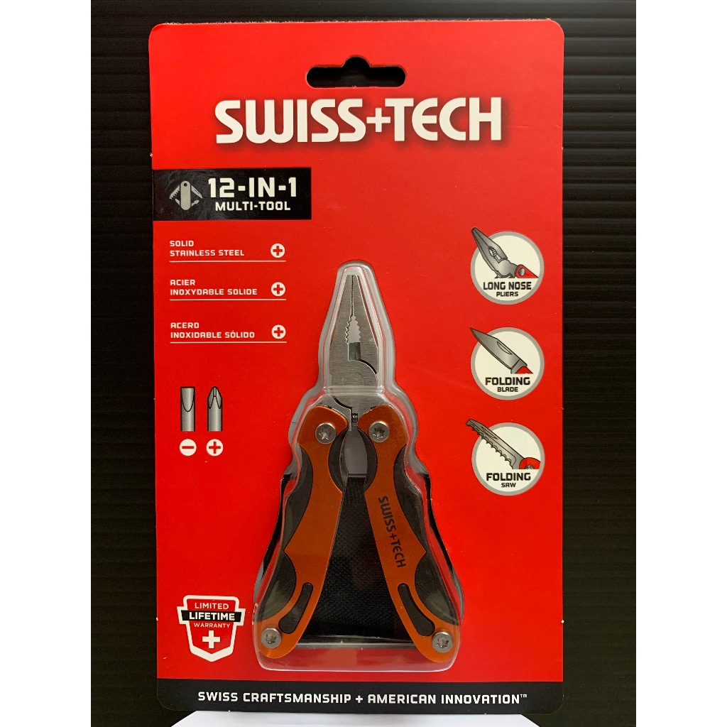 Swiss +Tech ชุดคีม ไขควง อเนกประสงค์  12-In-1 Multi-Tool ST36019 EDC Camping