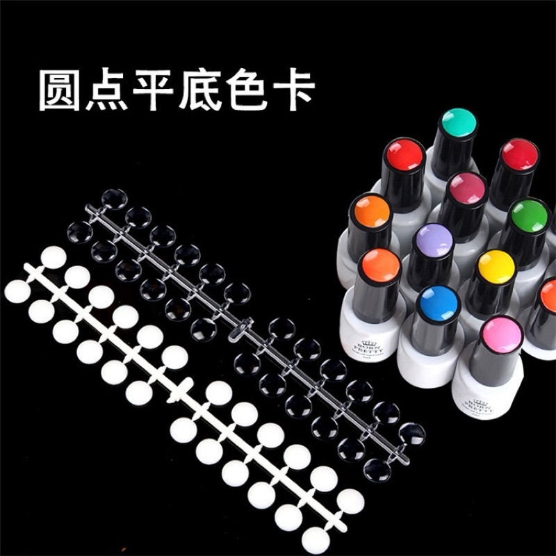 คริสตัลเม็ดกลมติดขวดสีทาเล็บ โชว์สีทาเล็บกันหลงลืม แถมกาวสองหน้าติดขวด 12 ชิ้น/ห่อ สินค้าพร้อมส่ง