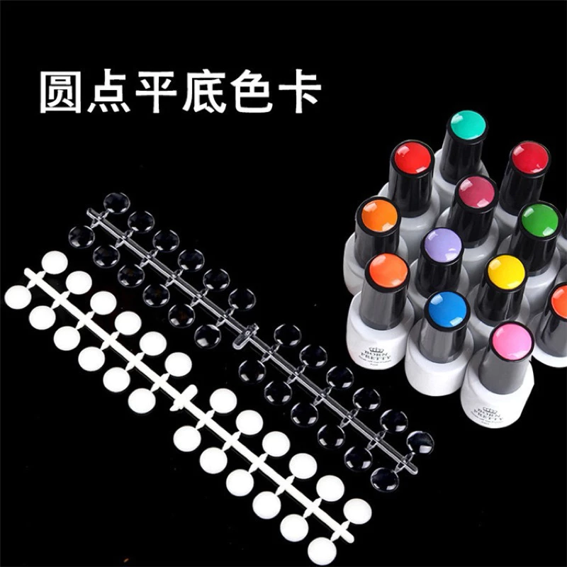 คริสตัลเม็ดกลมติดขวดสีทาเล็บ โชว์สีทาเล็บกันหลงลืม แถมกาวสองหน้าติดขวด 12 ชิ้น/ห่อ สินค้าพร้อมส่ง