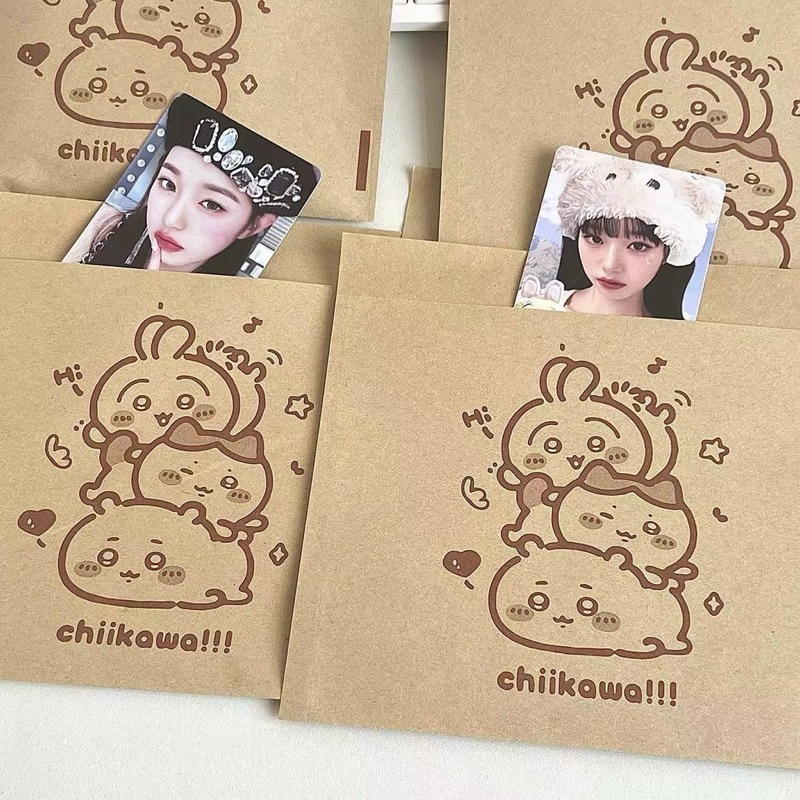 🧸พร้อมส่ง!ถุงกระดาษคราฟท์ สีน้ำตาล แพค10ชิ้น ลายการ์ตูนน่ารัก สำหรับแพคของ ใส่สินค้า แพคการ์ด