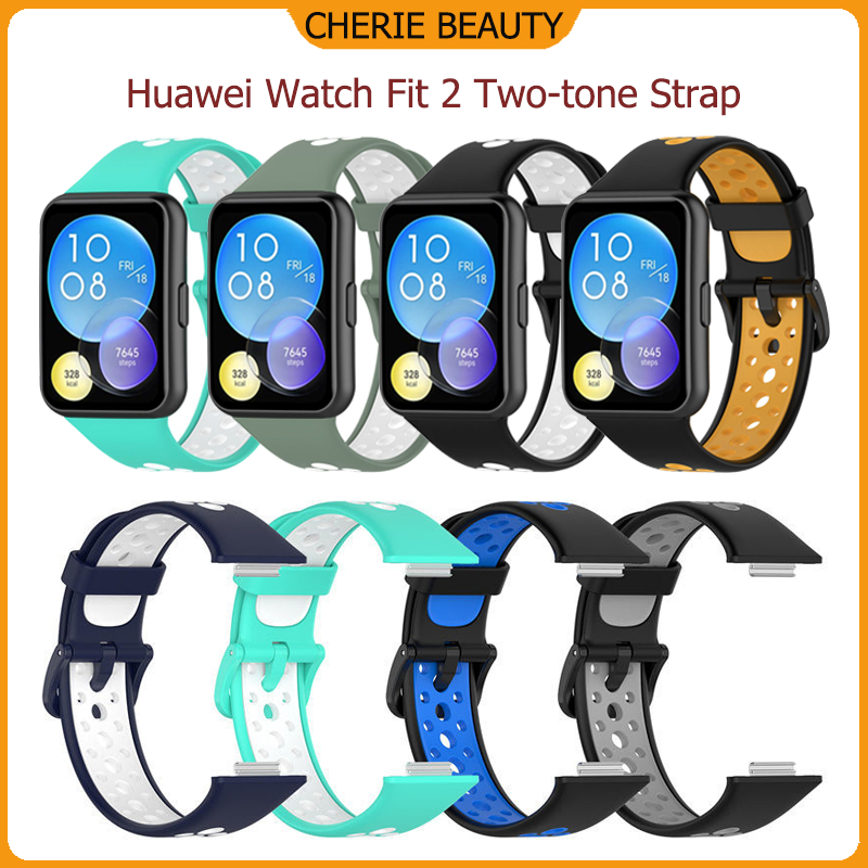 สายรัดซิลิโคนเหมาะสำหรับ Huawei watch fit2 sports สายซิลิโคนอ่อนนุ่มกันน้ำระบายอากาศได้