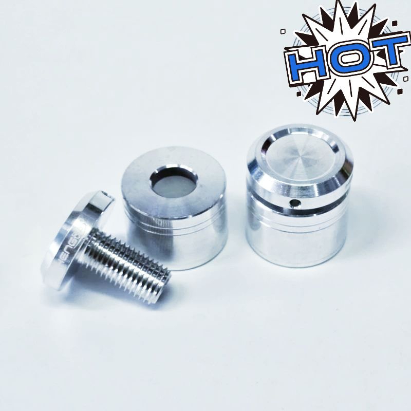 อุดกระจก Giorno จีออโน่ ปิดรูกระจก งานอลูมิเนียม ติดตั้งง่ายมีเกลียวยึดแน่น ครอบวงเต็มรู น้ำไม่เข้า ใส่ได้ทั้ง Abs Cbs - รูปที่ 2