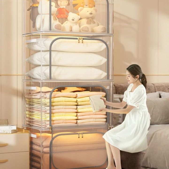 HOME-LIFE กล่องเก็บผ้า กล่องเก็บของ  กล่องกล่องเก็บของพับได้  กล่องเก็บของอเนกประสงค์ กันน้ำ ป้องกันฝุ่น