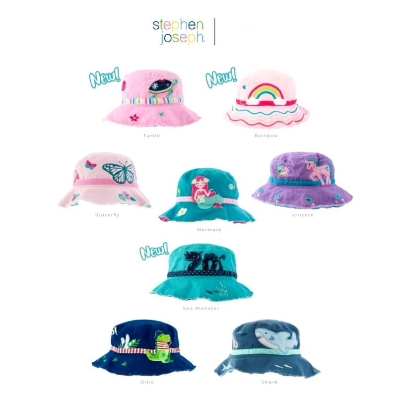 StephenJoseph - Bucket Hat - หมวกผ้าฝ้าย ป้องกันแสงแดด รอบศรีษะขนาด 53 CM - G09SJBH