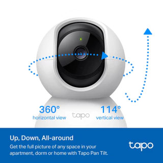 TP-Link Tapo C200/C200C ที่สุดแห่ง Home Security WiFi Camera 360° 1080p Full HD IP Camera (รับประกันศูนย์ไทย 1/2 ปี )