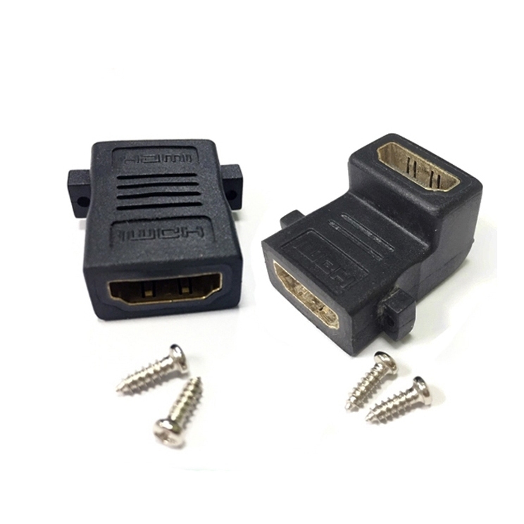 หัวต่อสาย HDMI เมีย/ เมีย แบบยึดแท่นติดเพลท (หัวตรง) (หัวงอ)ใช้ต่อสาย HDMI ให้ยาวขึ้น มีแบบให้เลือก