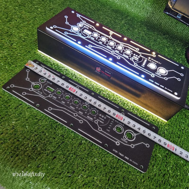 แผ่นเพลท HT21/HT21-3g TRON org สีดำด้านผิวทราย ลำโพงบลูทูธDiy