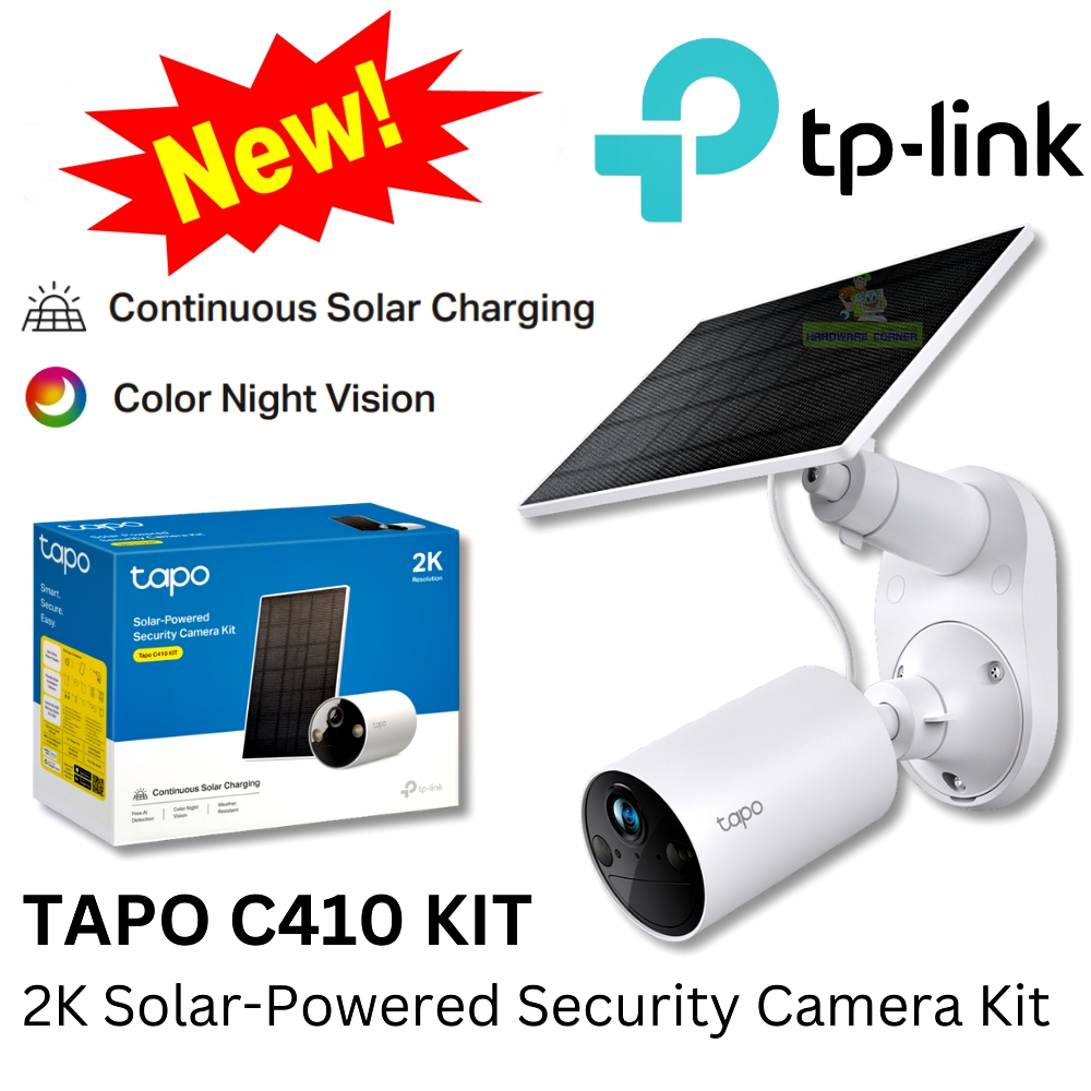 🔥ขายดีมาก🔥TP-Link (Tapo C410 KIT) 2K 3MP Solar-Powered Security Camera Kit พร้อมแผงโซล่าร์เซลล์