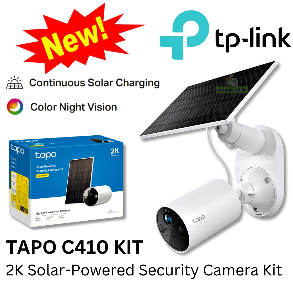🔥ขายดีมาก🔥TP-Link (Tapo C410 KIT) 2K 3MP Solar-Powered Security Camera Kit พร้อมแผงโซล่าร์เซลล์