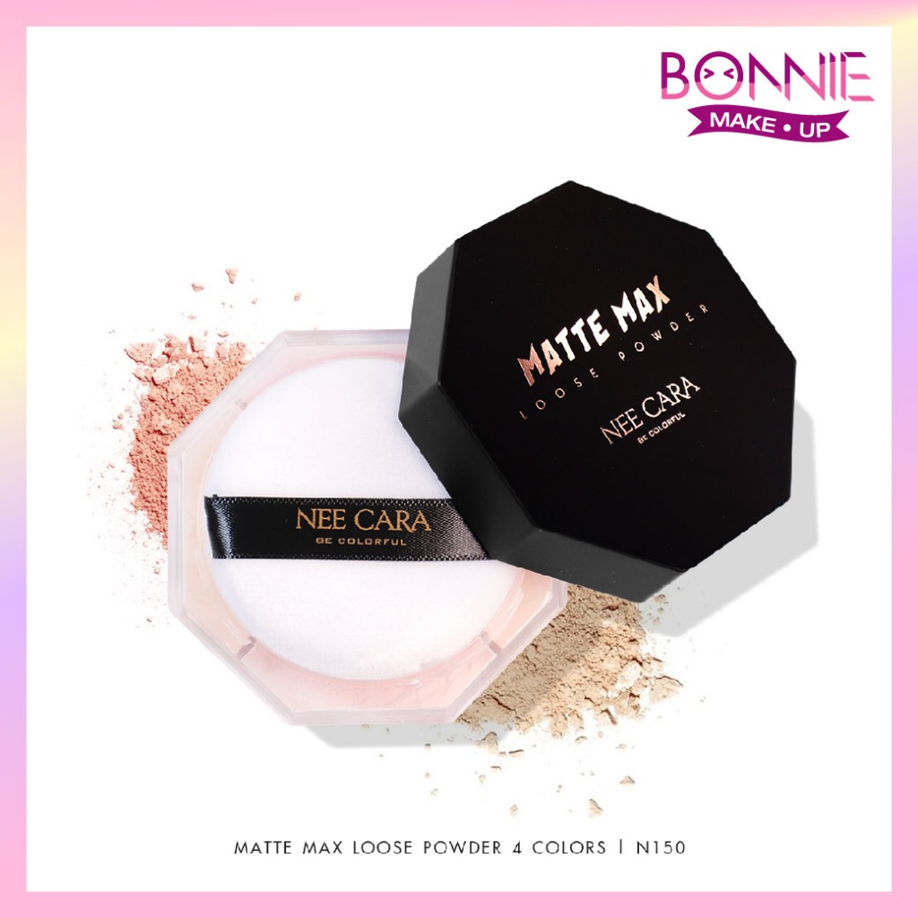 นีคาร่า N150 แป้งฝุ่น แป้งโปร่งแสง เนื้อแมท คุมมัน 4สี ของแท้100% NEE CARA MATTE MAX LOOSE POWDER 4 COLORS