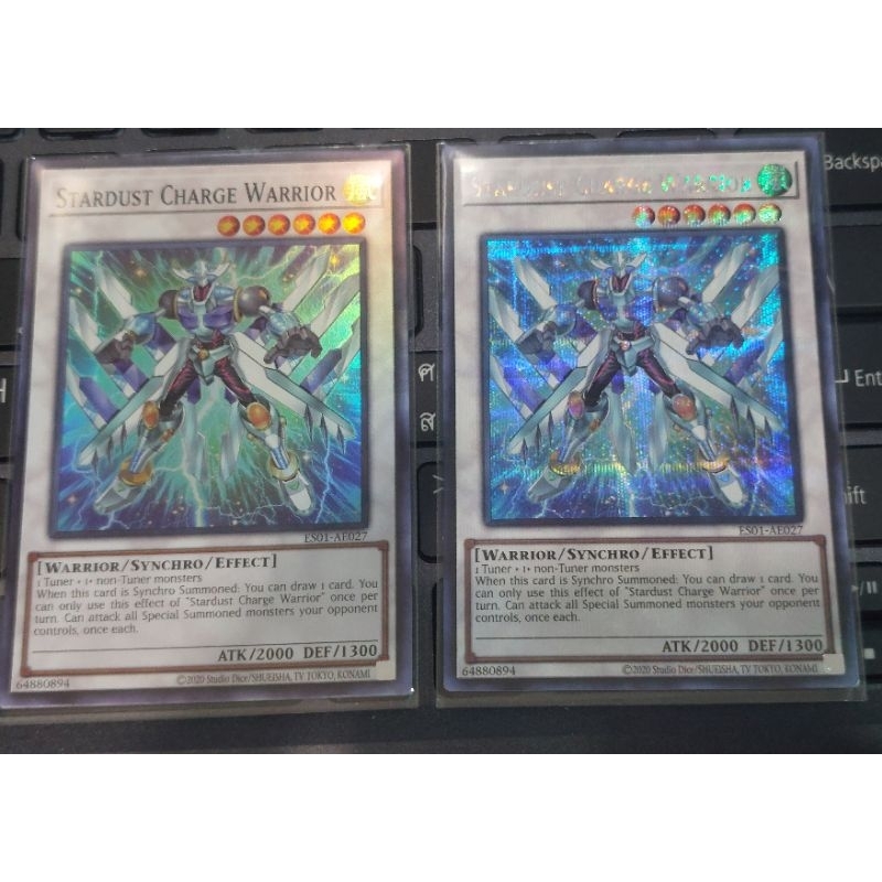Yu-Gi-Oh Asia English: Stardust Charge Warrior ES01-AE027 การ์ดยูกิภาษาอังกฤษของแท้