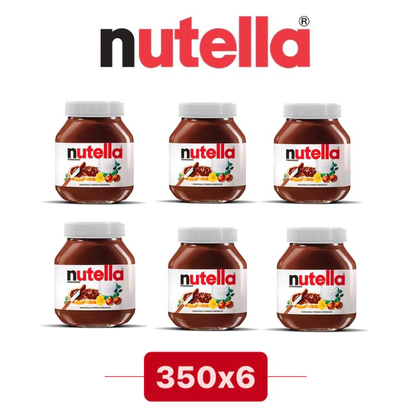 Nutella Hazelnut Spread 350g x 6