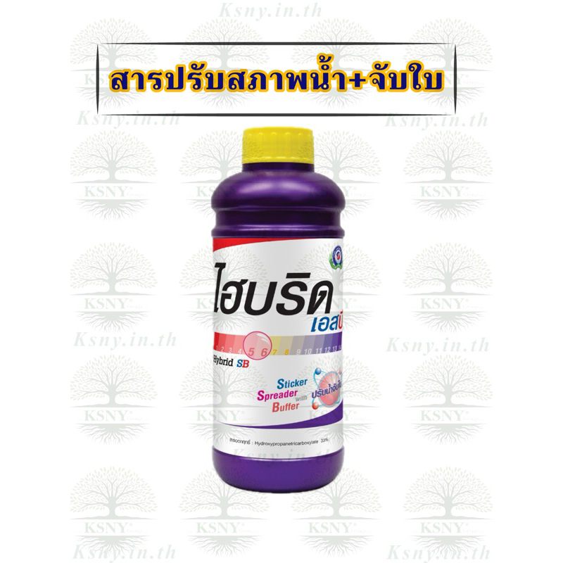 ไฮบริด เอสบี (ขนาด 1 ลิตร) สารปรับสภาพน้ำ เพื่อการผสมสารหลายชนิดให้เข้ากัน และมีคุณสมบัติเป็นสารจับใบได้ ( 1 ลิตร)