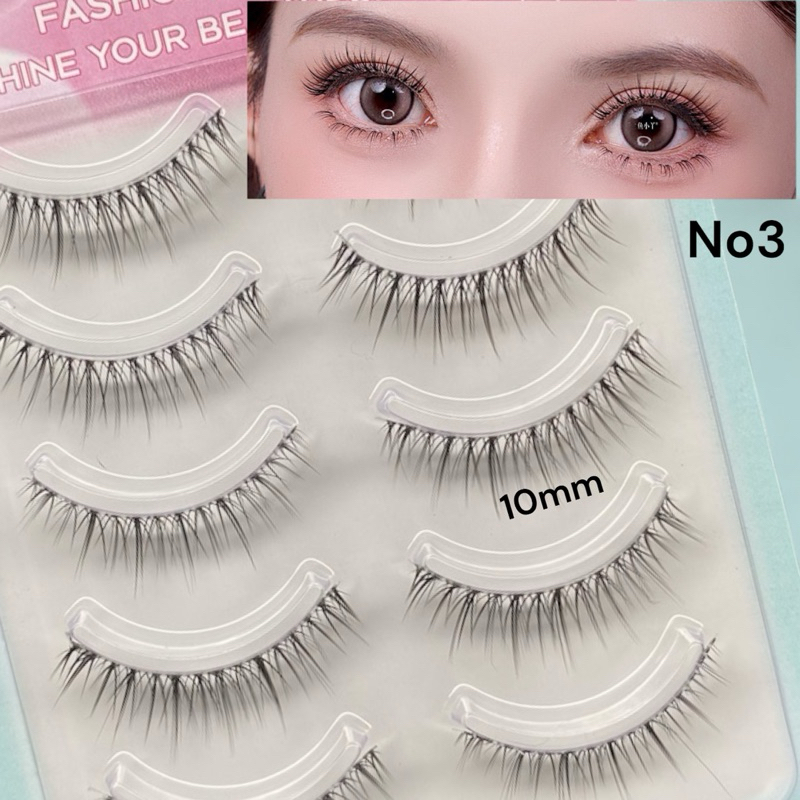 ขนตาปลอม ขนตาปลอมธรรมชาติ No3 ขนตา ขนมิงค์ แบบธรรมชาติ 5 คู่ Eyelashes