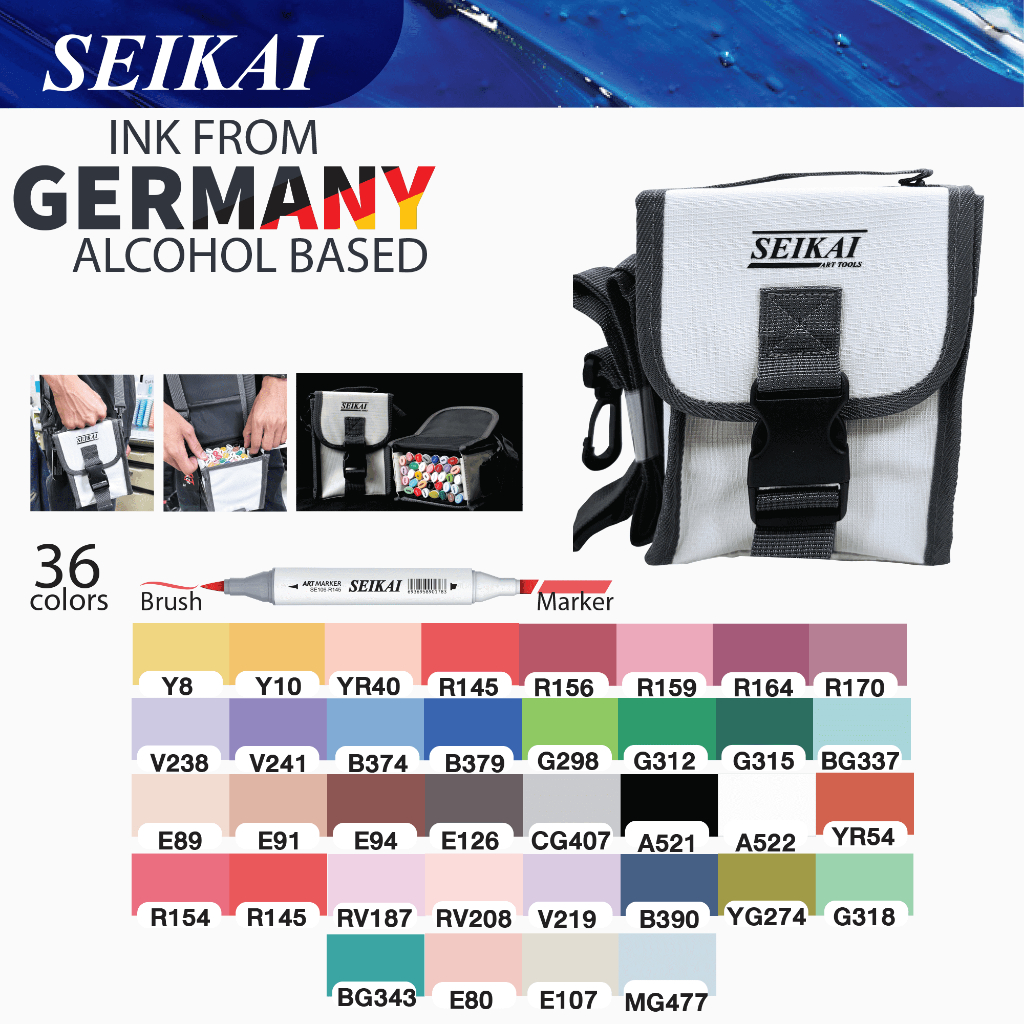 SEIKAI ชุดปากกา 2 หัว SEIKAI MARKER 36 สี