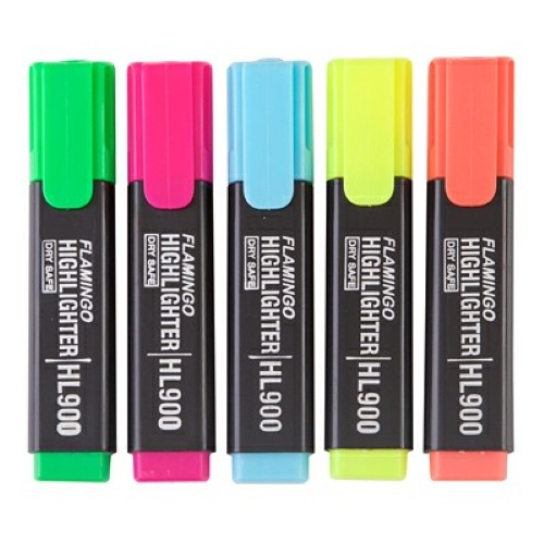 ปากกาเน้นข้อความ (4+1) คละสี ฟลามิงโก้ HL900AS5