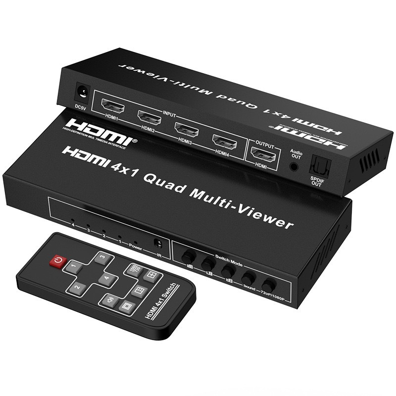 HDMI Matrix 4x2 4x1 Switch Splitter HIFI Matrix 4 in 2 out with Remote Control Audio Supports HDMI V