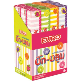 Euro 🍭บิ๊กบลูม🍭 BigBloom หมากฝรั่งกลิ่นผลไม้ 14 กรัม 1 กล่อง บรรจุ 12 ชิ้น หมากฝรั่งยุค90' ยูโร่ euro ลูกอม