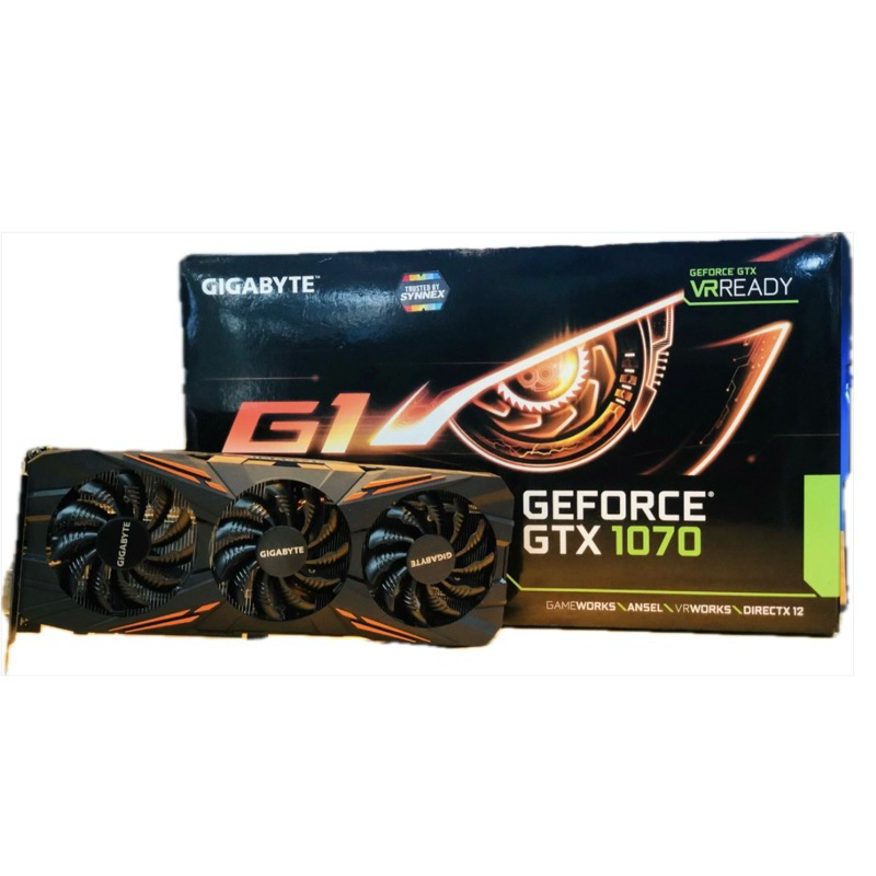 การ์ดจอ Gigabyte Gtx 1070 8gb G1 rgb มือสอง