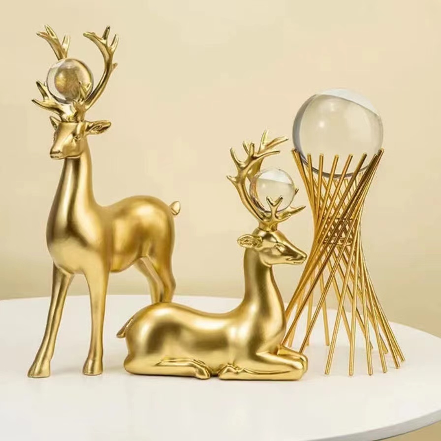 🌸ของตกแต่งบ้าน🌸ของตกแต่งบ้านห้องนั่งเล่นตู้ไวน์อุปกรณ์ตกแต่งบ้านระเบียงกวางสำนักงานเครื่องประดับงานฝีมือ - รูปที่ 2