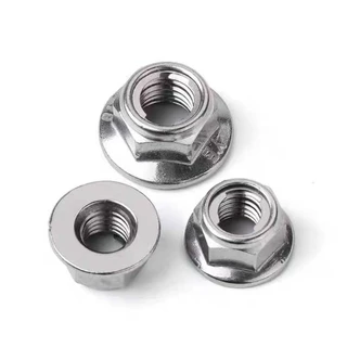 น็อตจานเรียบกันคลาย ยู-ล็อค เกลียวมิล Stanless Steel SUS 304 Metric Thread U-Lock Flanged Nuts.