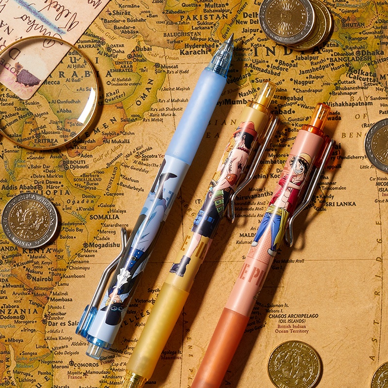 M&G QBP888A1 ปากกาลูกลื่น ONE PIECE 0.38 มม หมึกสีน้ำเงิน ปากกาเจล กดปากกาลูกลื่น ลวดลายการ์ตูน - รูปที่ 2