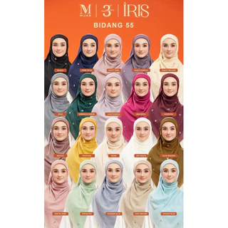 พร้อมส่ง ผ้าคลุม MINAZ สีพื้นติดเพชร รุ่นใหม่ล่าสุด